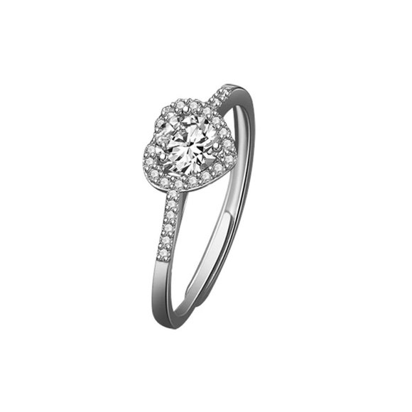 Jewelry - Certified 1/2ct. t.w. Diamond Heart Wedding Ring